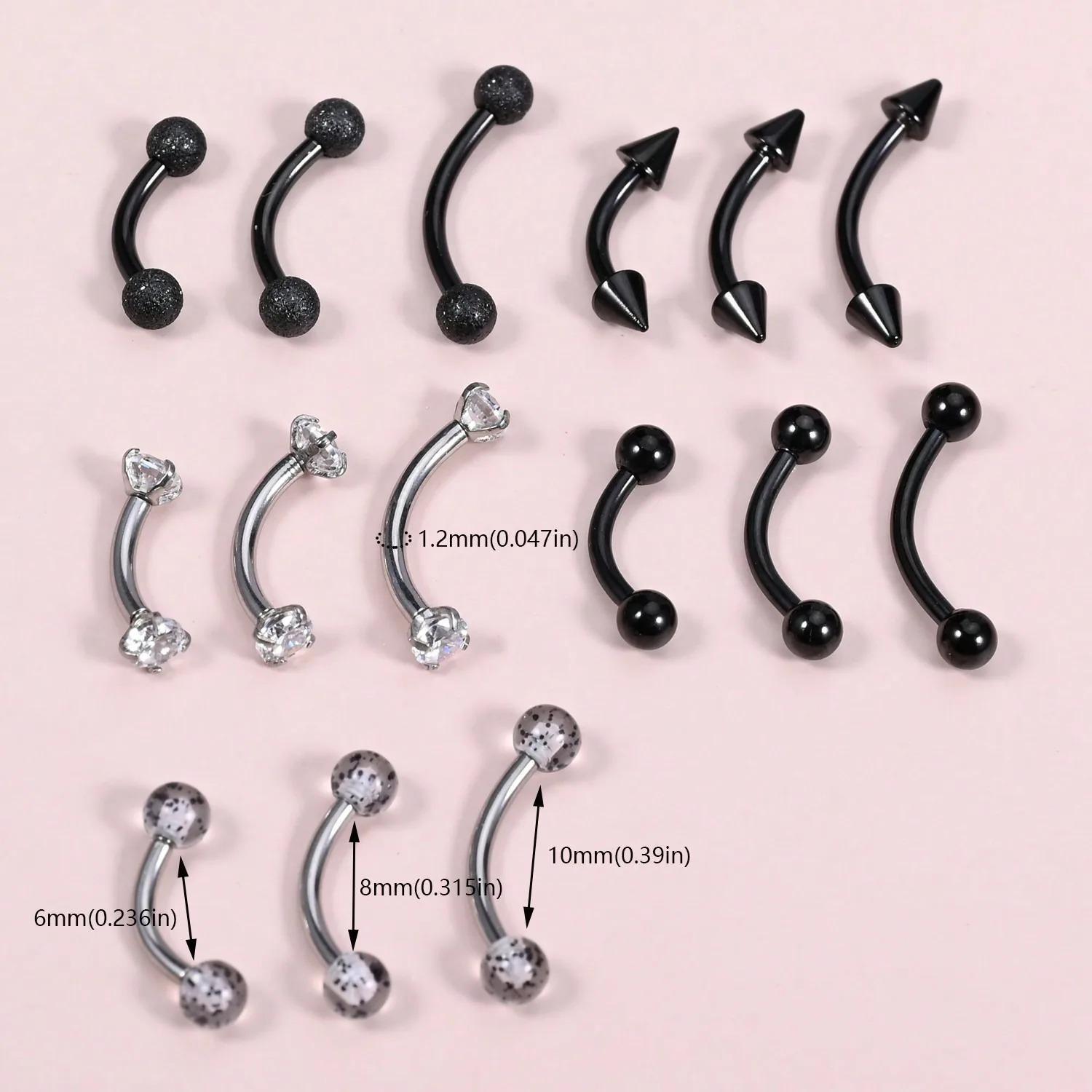 Body Jewelry Vertical Labret - 15Pcs 16g Rook Piercing Jewelry Eyebrow