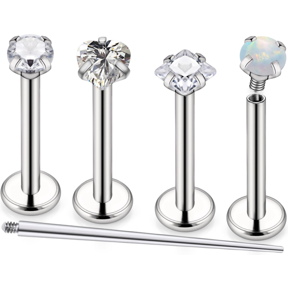 Body Jewelry For Sensitive Skin - 16G Stainless Steel Nose Rings Studs
