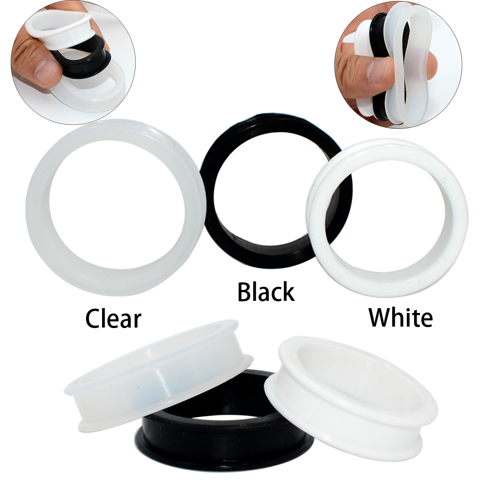 Body Jewelry Gauge Sizes - CHUANCI Pair Large Size Flexible Silicone