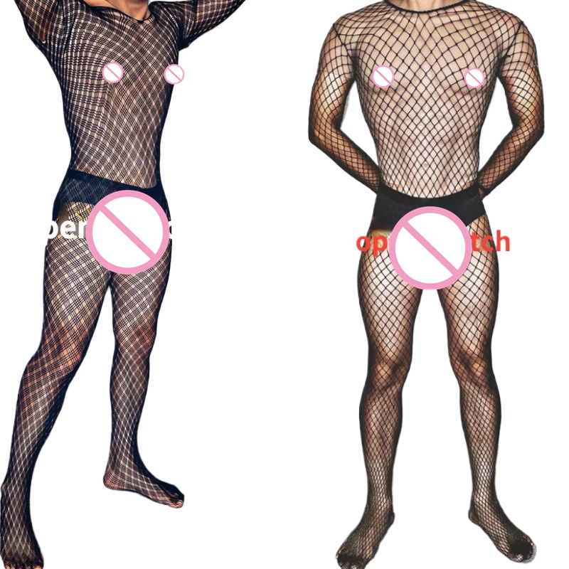 Body Jewelry Plus - Plus Size Men's Black Sexy Lingerie