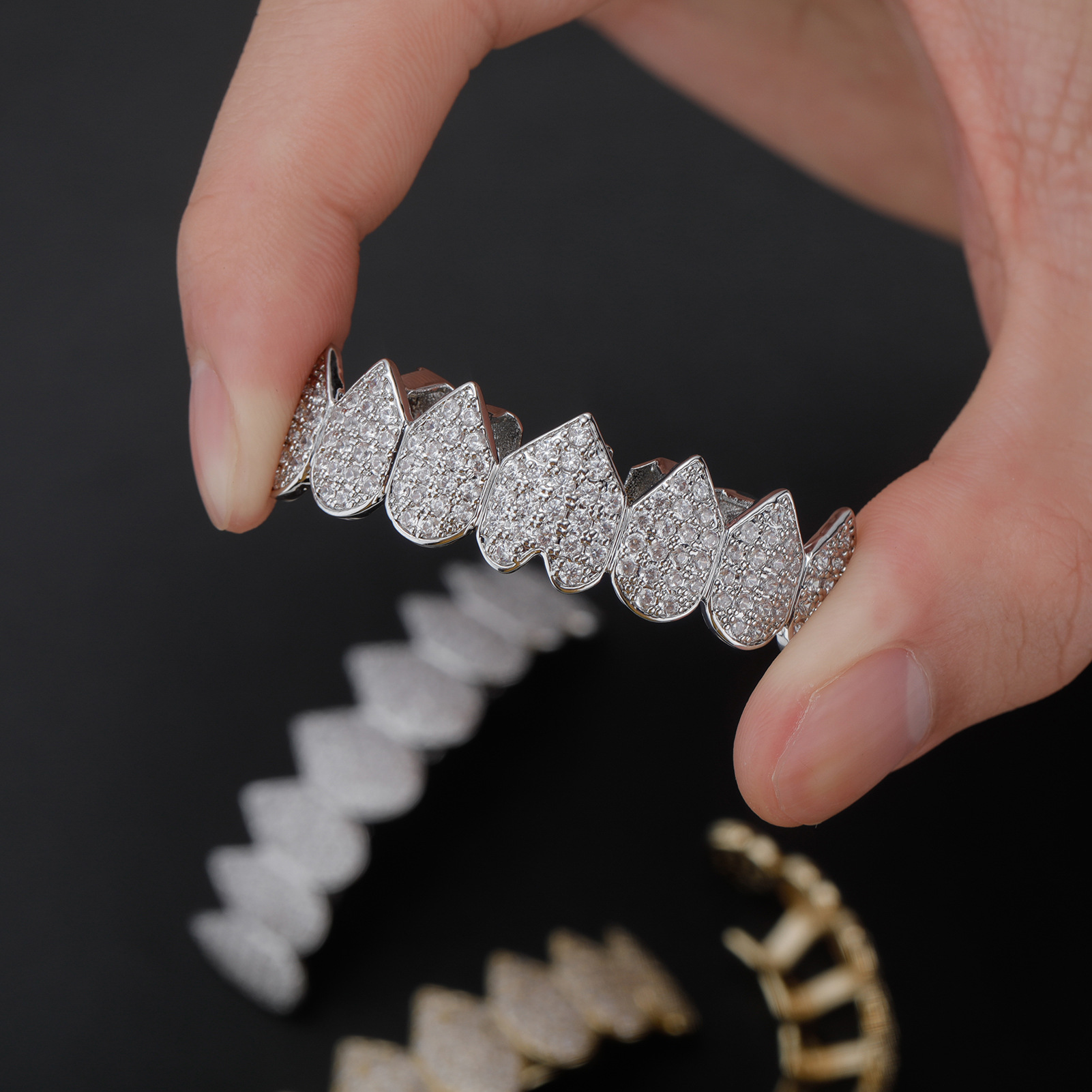 RACHELZ Hip Hop 8/8 Iced Out C - Body Jewelry Men ulasan dan harga