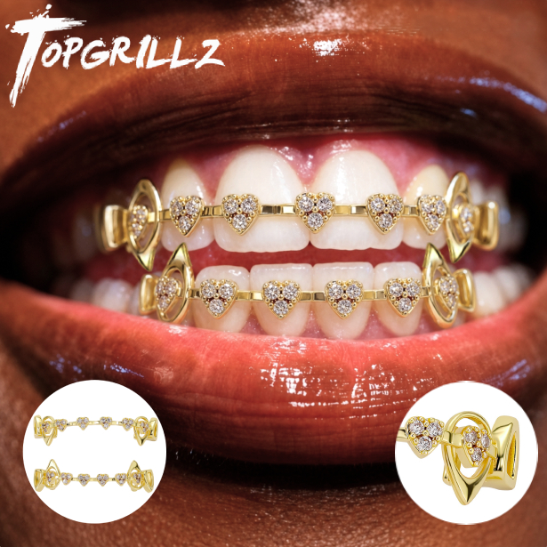 TOPGRILLZ  Hollow Heart Fang G - Body Jewelry Men ulasan dan harga
