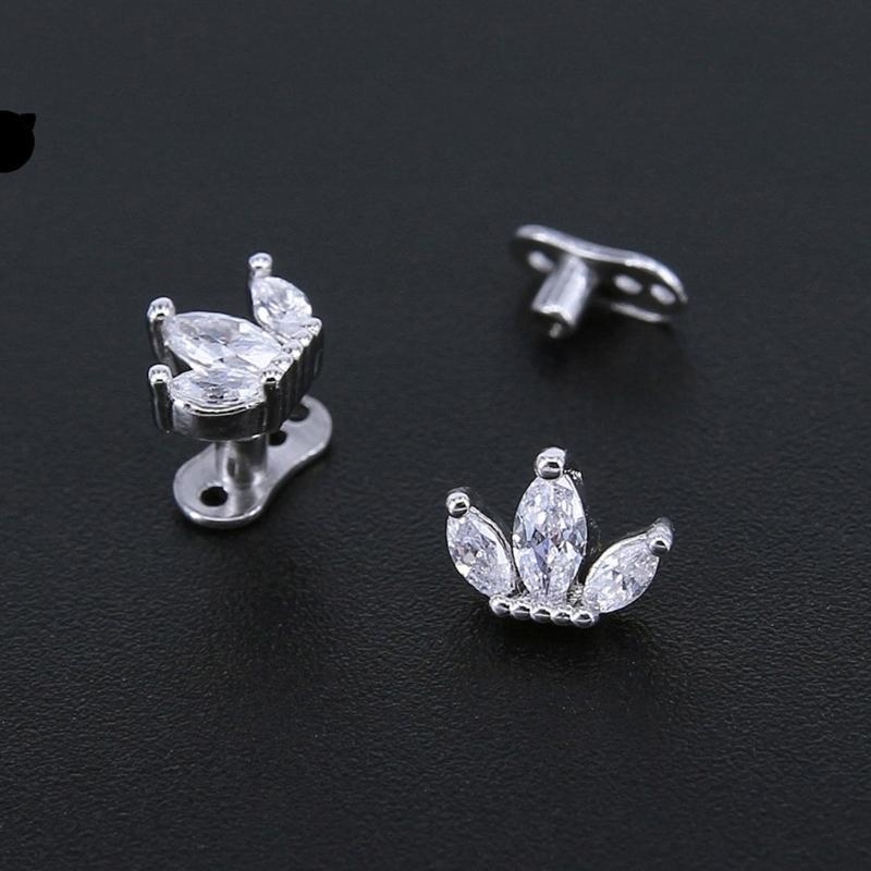 Fashionable Stainless Dermal A - Body Jewelry For Sensitive Skin ulasan dan harga