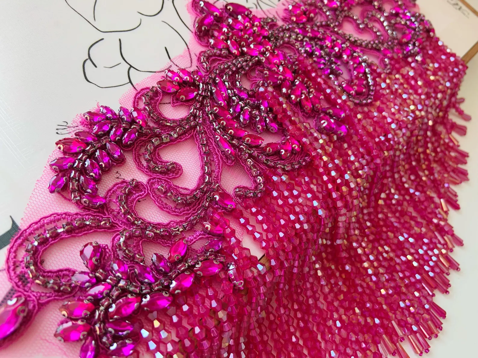 Fuchsia Rhinestone Appliqué Pa - Body Jewelry Hot ulasan dan harga