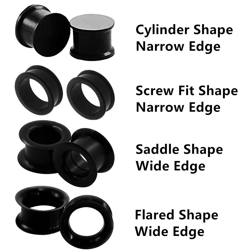 2/16pcs White Black Flexible T - Body Jewelry Gauge Sizes ulasan dan harga