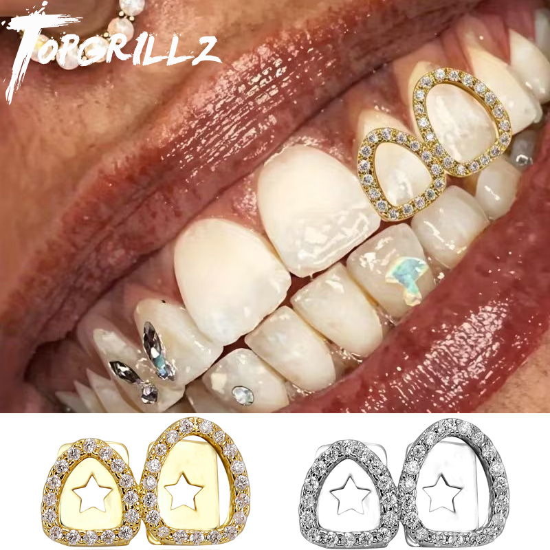 TOPGRILLZ Iced Out Double Holl - Body Jewelry Men ulasan dan harga