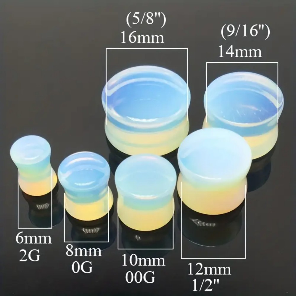 2pcs Double Flared Ear Plugs T - Body Jewelry Gauge Sizes ulasan dan harga
