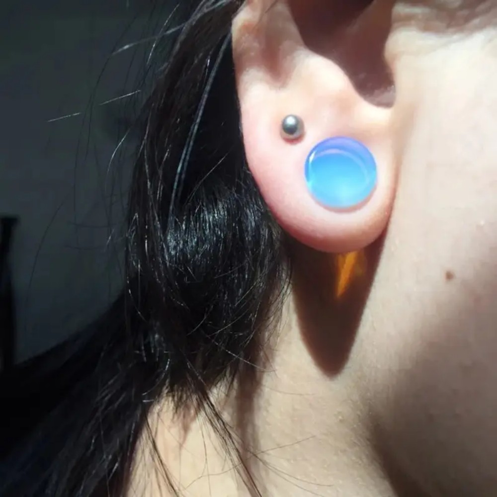 2pcs Double Flared Ear Plugs T - Body Jewelry Gauge Sizes ulasan dan harga