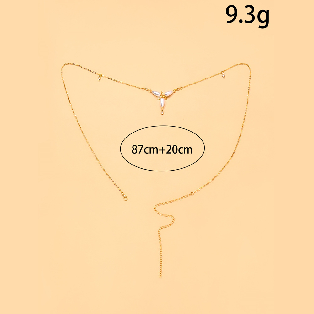 Pearl Waist Chain Body Jewelry - Body Jewelry Rhinestone ulasan dan harga