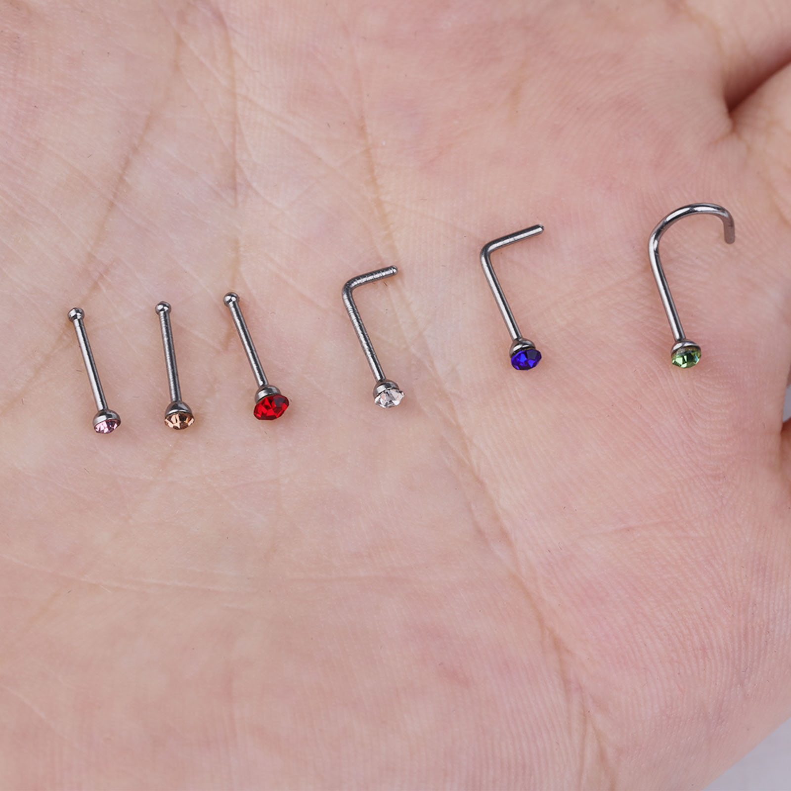 Hypoallergenic Nose Studs - Ti - Body Jewelry For Sensitive Skin ulasan dan harga