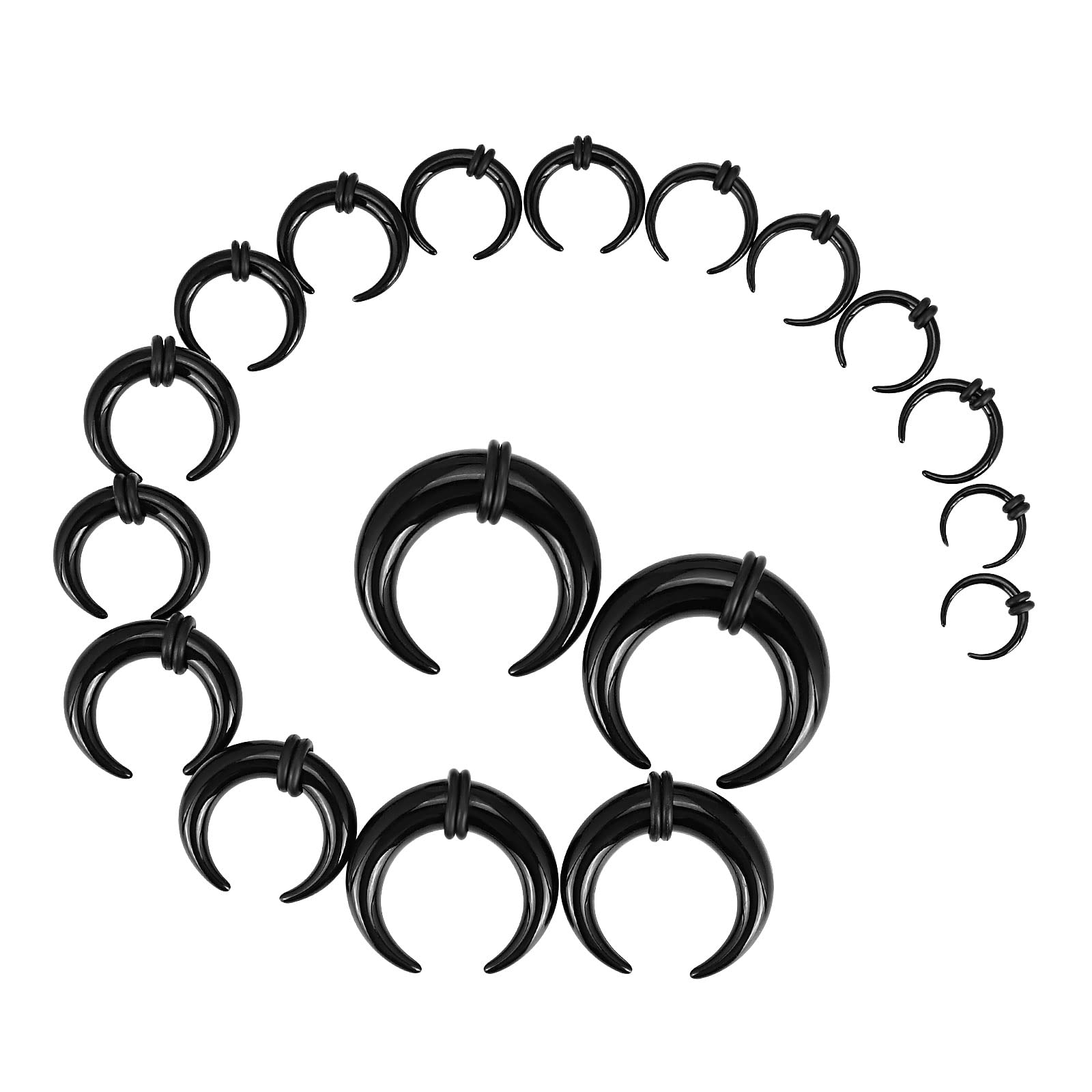 18Pcs Acrylic Septum Pincher T - Body Jewelry Gauge Sizes ulasan dan harga