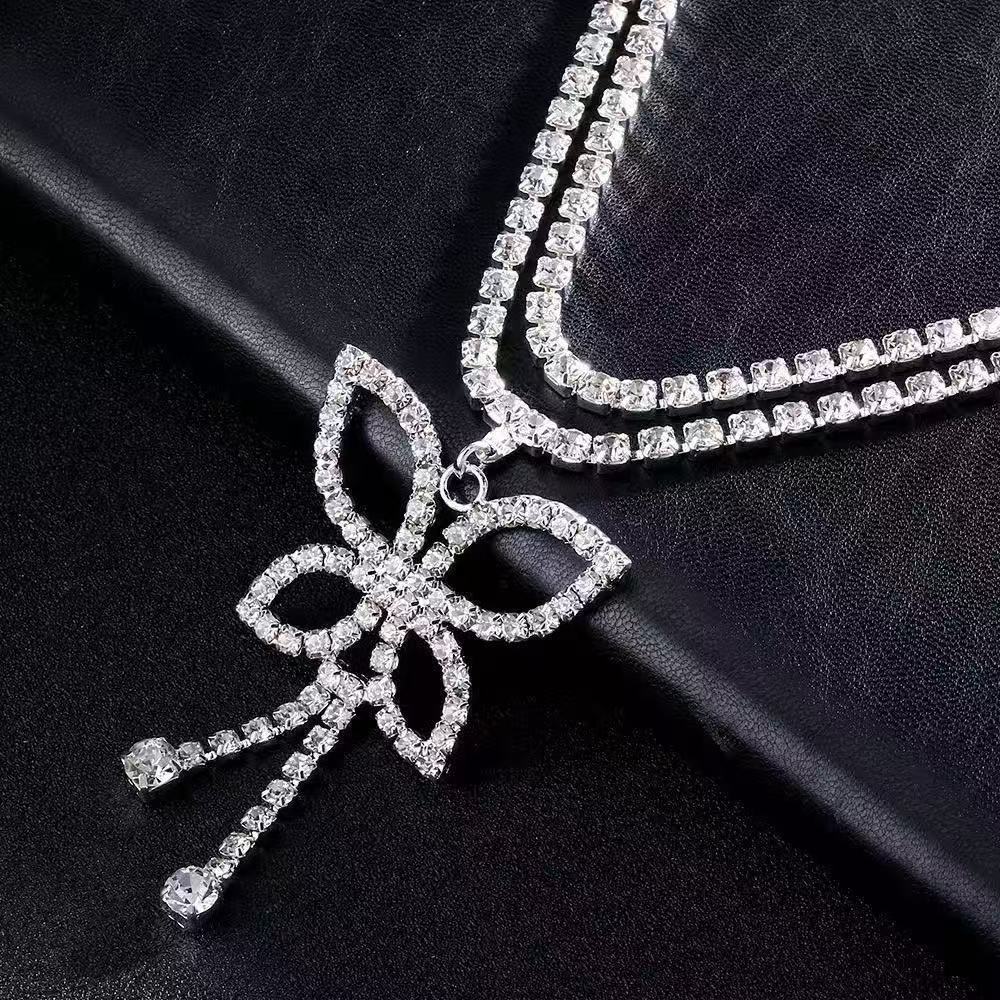 Luxury Rhinestone Double Chain - Body Jewelry Rhinestone ulasan dan harga