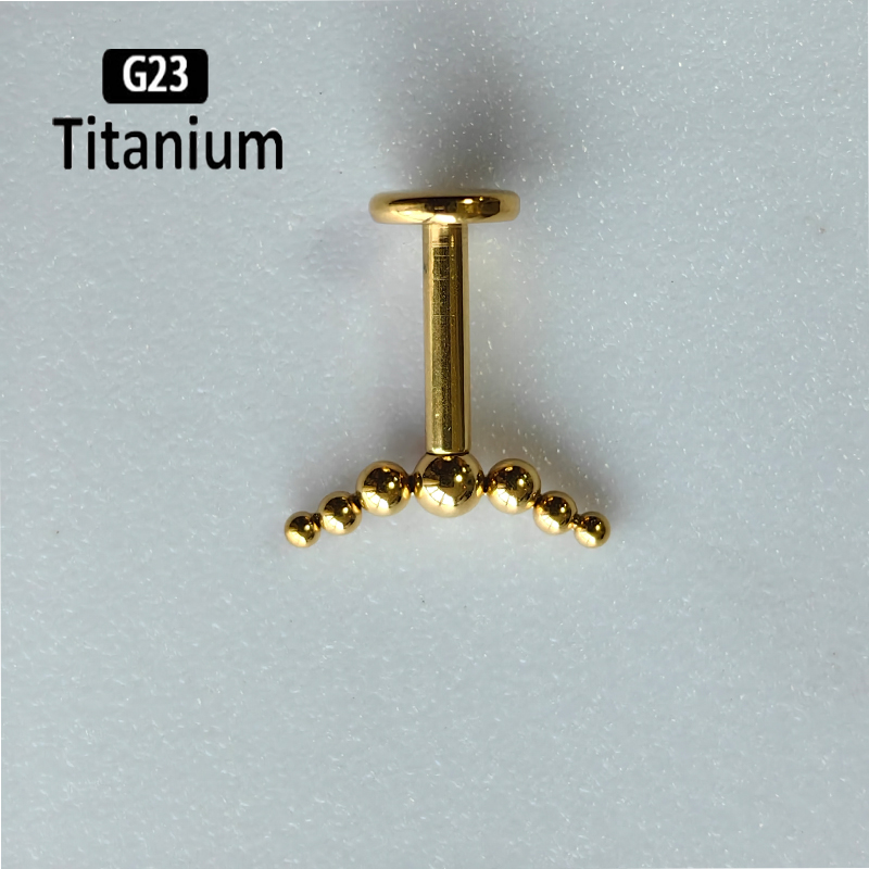 G23 Titanium Piercing 7pcs Bal - Body Jewelry Vertical Labret ulasan dan harga