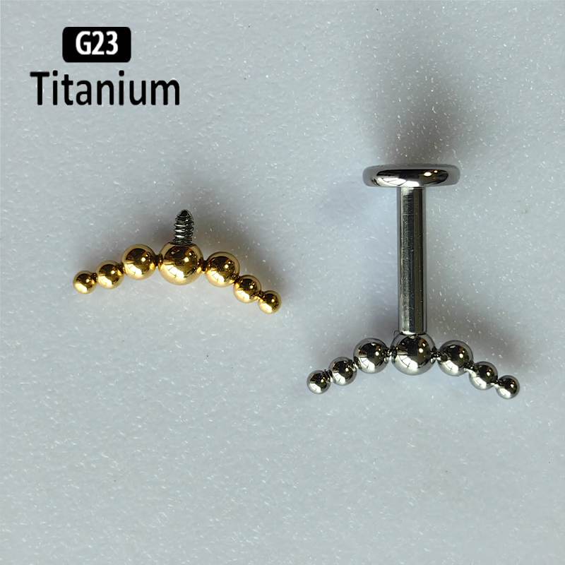 G23 Titanium Piercing 7pcs Bal - Body Jewelry Vertical Labret ulasan dan harga