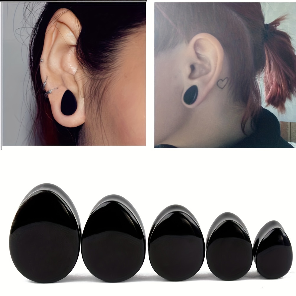 1 Pair Men's Water Drop Shape  - Body Jewelry Gauge Sizes ulasan dan harga