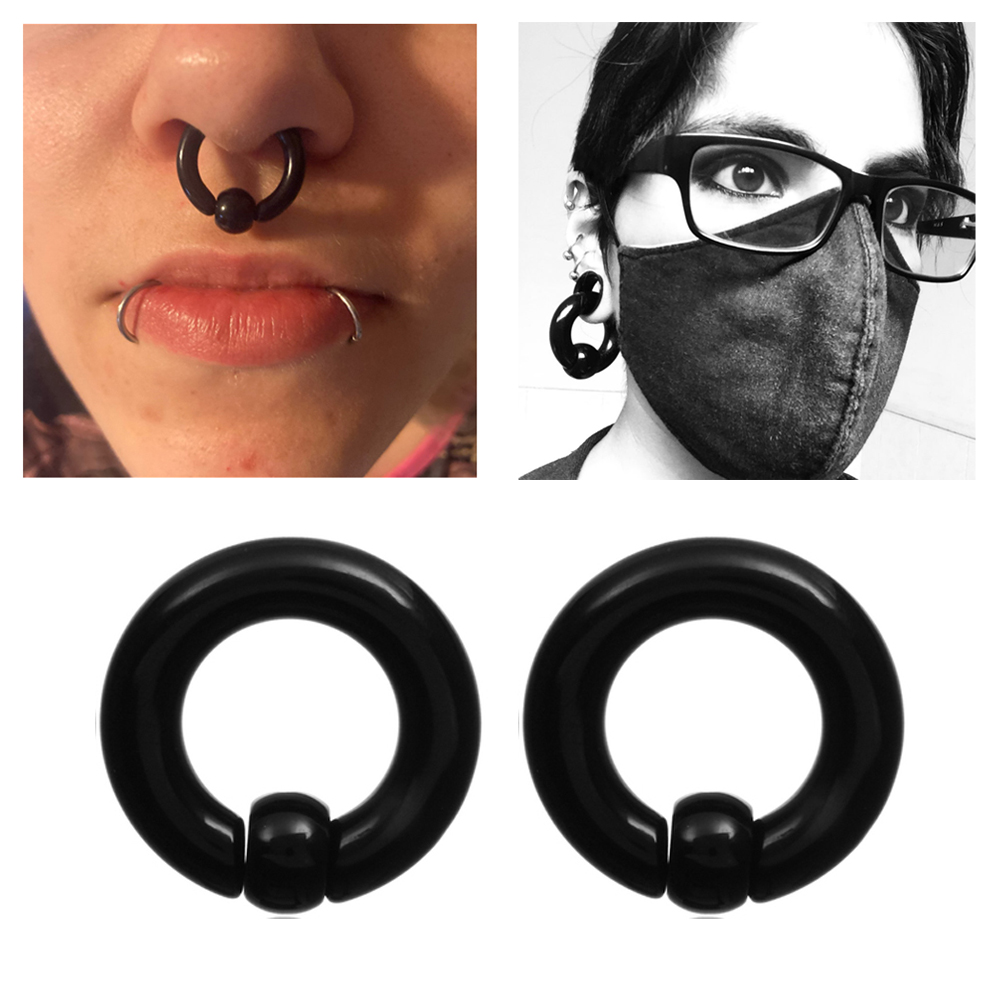 Pair Acrylic BCR Captive Bead  - Body Jewelry Gauge Sizes ulasan dan harga