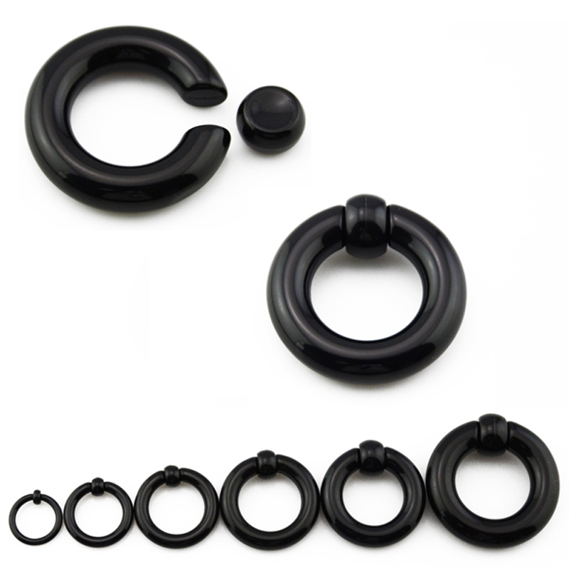 Pair Acrylic BCR Captive Bead  - Body Jewelry Gauge Sizes ulasan dan harga