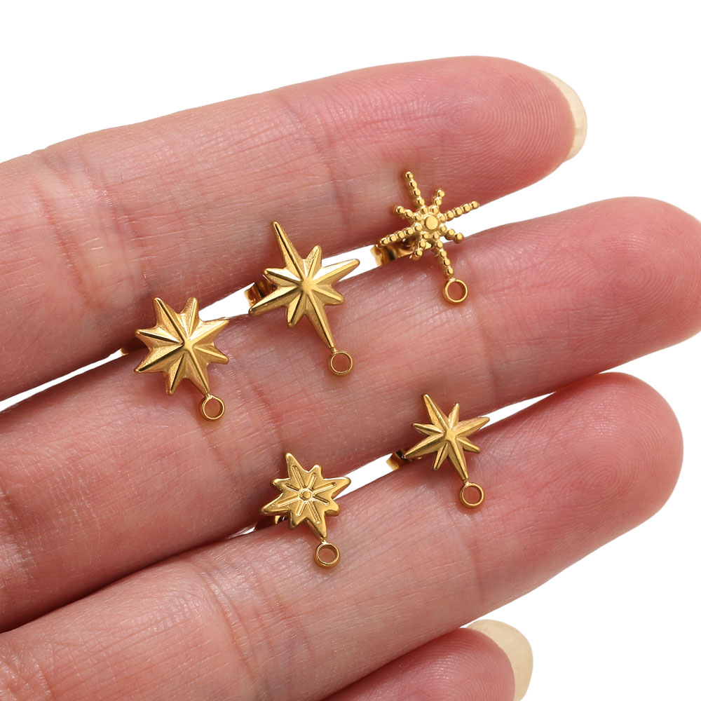 6pcs Stainless Steel Star Earr - Body Jewelry Tool ulasan dan harga