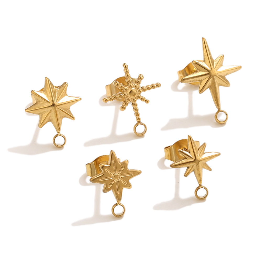 6pcs Stainless Steel Star Earr - Body Jewelry Tool ulasan dan harga