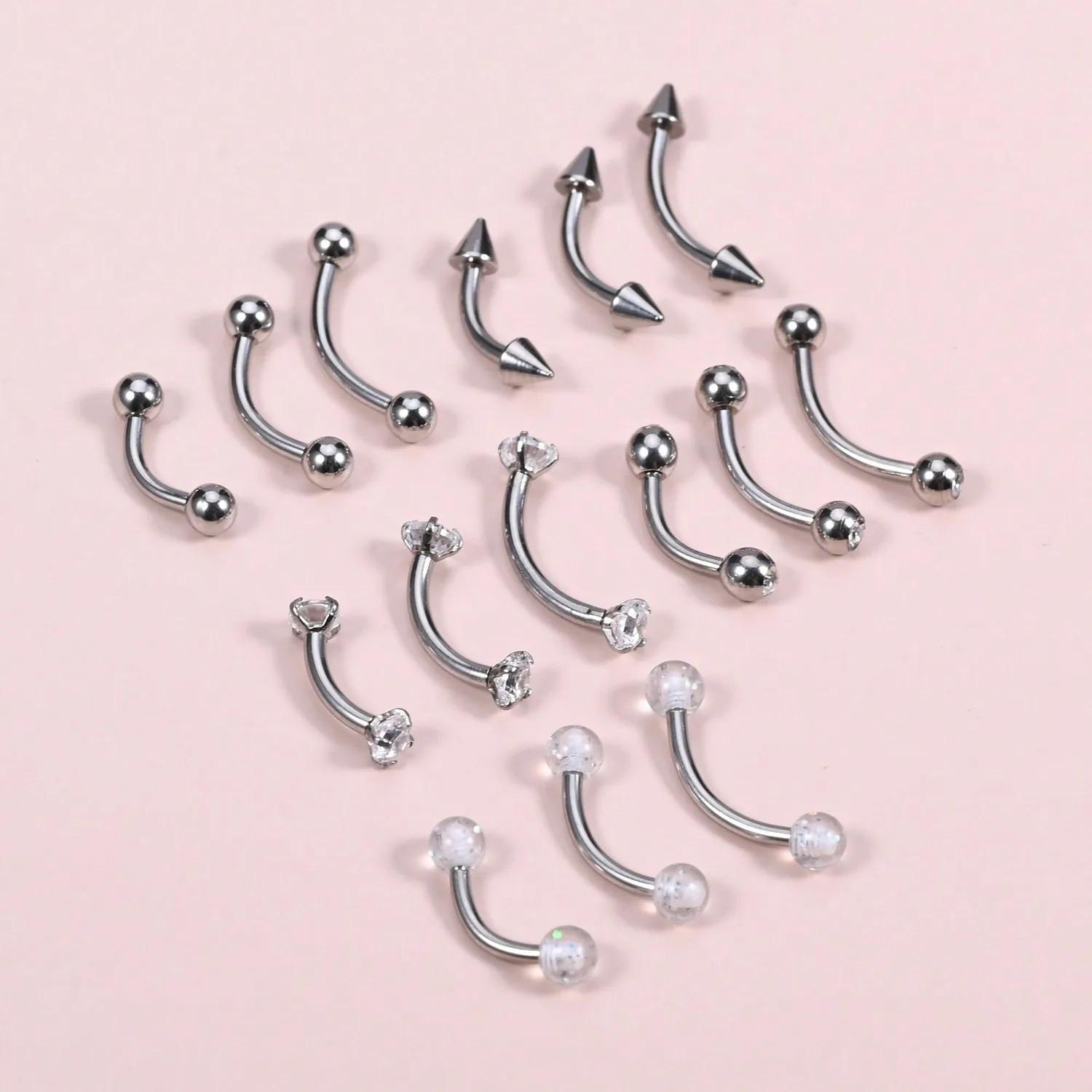 15Pcs 16g Rook Piercing Jewelr - Body Jewelry Vertical Labret ulasan dan harga