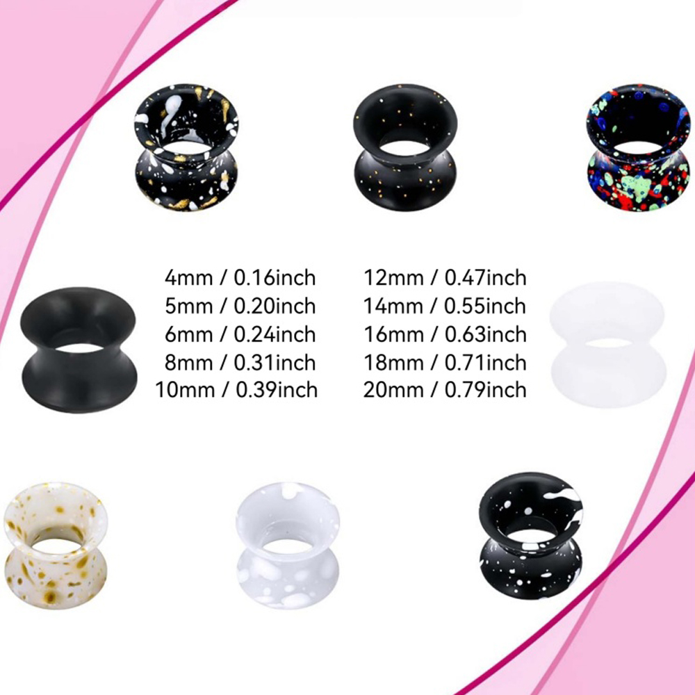 Silicone Ear Gauges Tunnels Pl - Body Jewelry Gauge Sizes ulasan dan harga