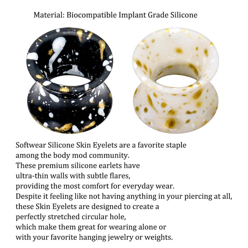 Silicone Ear Gauges Tunnels Pl - Body Jewelry Gauge Sizes ulasan dan harga