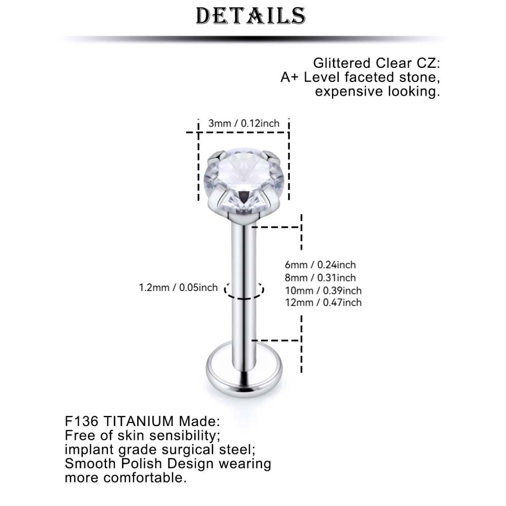 16G Stainless Steel Nose Rings - Body Jewelry For Sensitive Skin ulasan dan harga