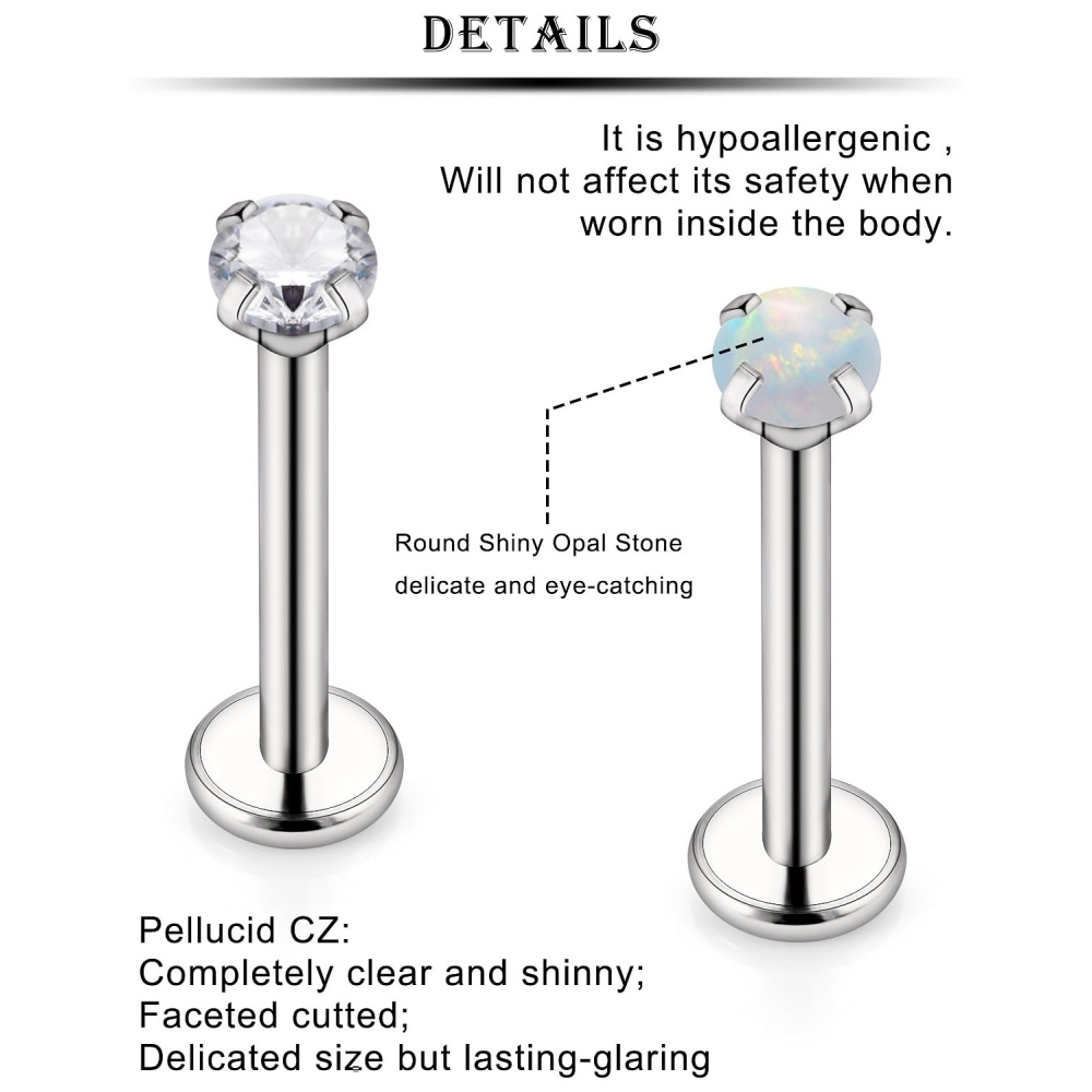 16G Stainless Steel Nose Rings - Body Jewelry For Sensitive Skin ulasan dan harga