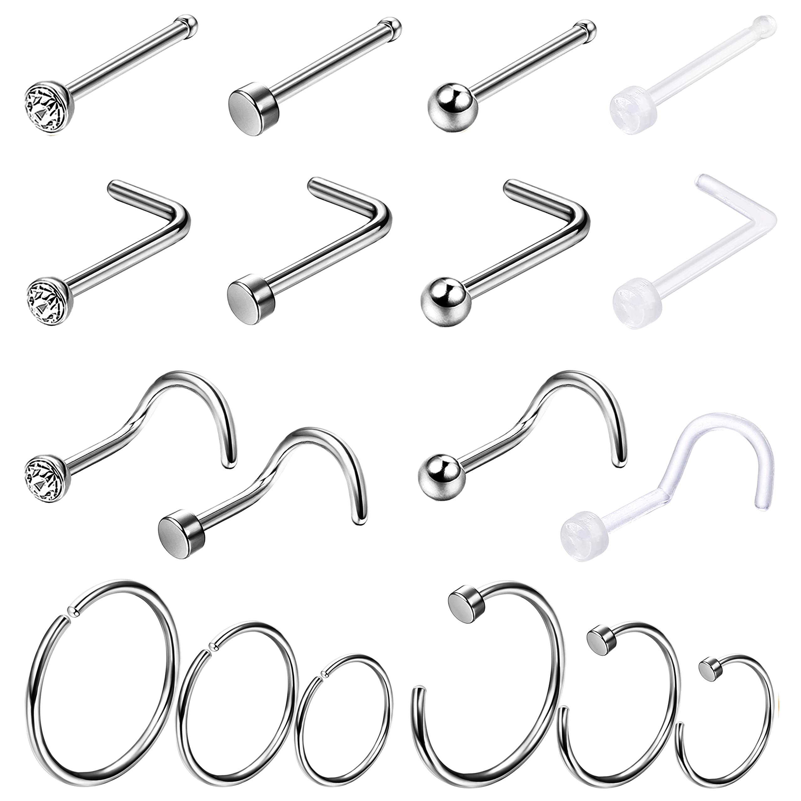 1PCS Hypoallergenic Nose Ring  - Body Jewelry For Sensitive Skin ulasan dan harga