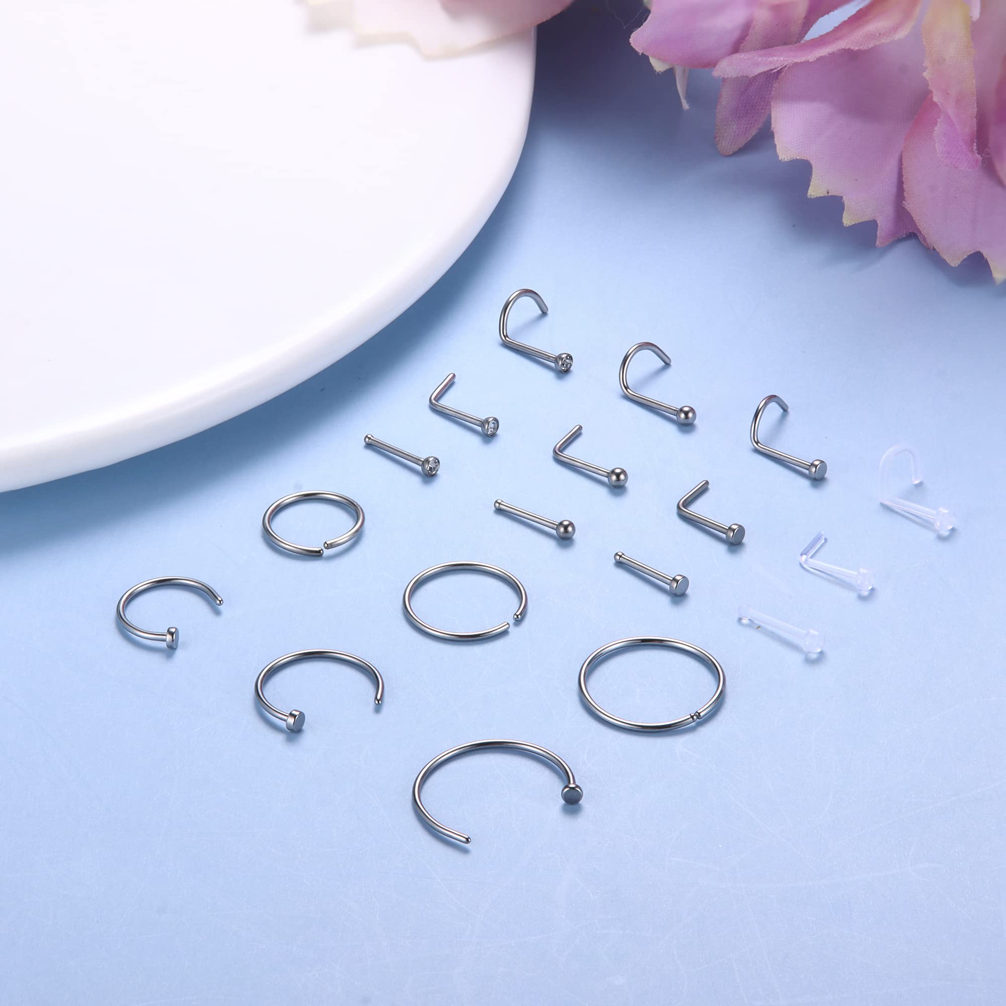 1PCS Hypoallergenic Nose Ring  - Body Jewelry For Sensitive Skin ulasan dan harga