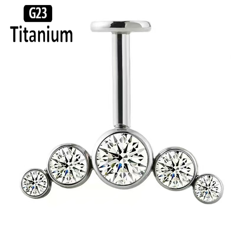 G23 Titanium Ear Piercing Inte - Body Jewelry Vertical Labret ulasan dan harga
