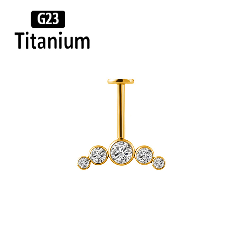 G23 Titanium Ear Piercing Inte - Body Jewelry Vertical Labret ulasan dan harga