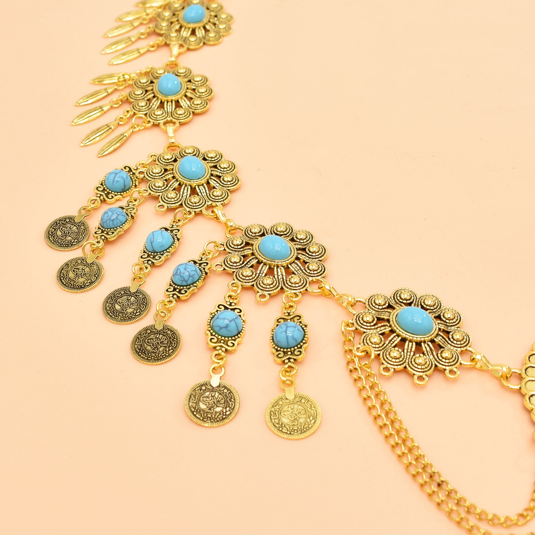 Retro Geometric Carving Waist  - Body Jewelry Indian ulasan dan harga
