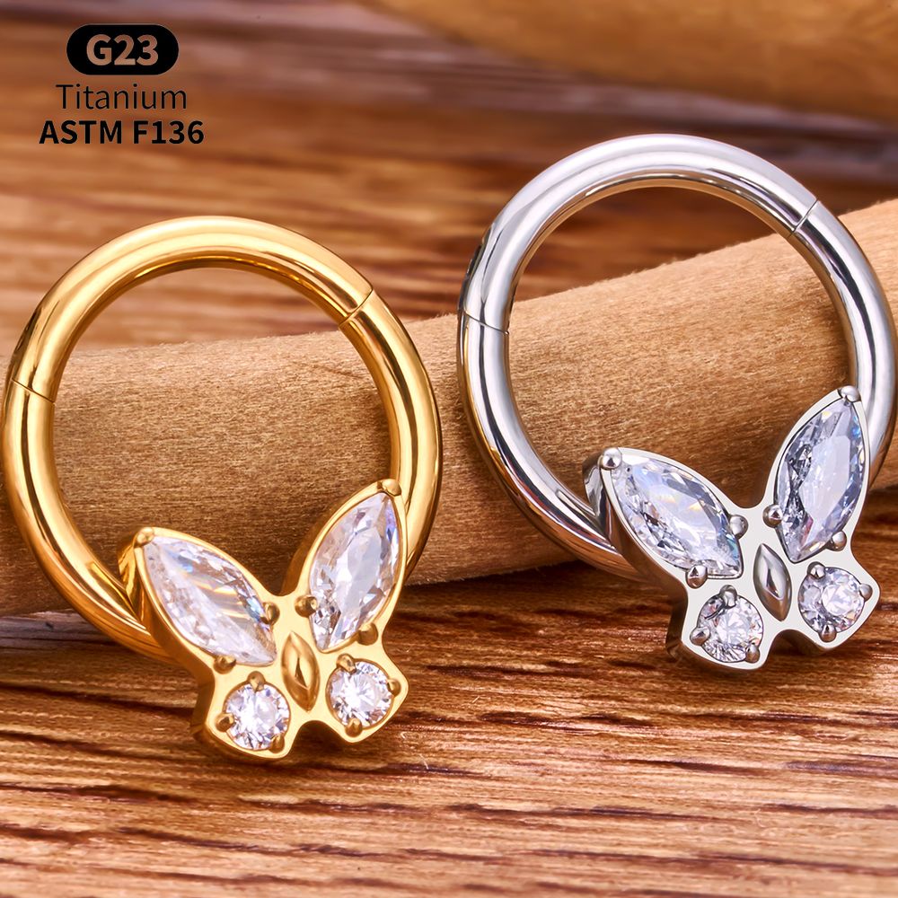 G23 Titanium Clicker Hoop Lot  - Body Jewelry Vertical Labret ulasan dan harga