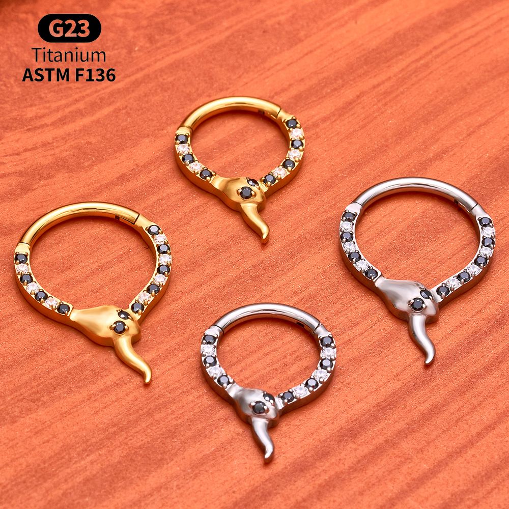 G23 Titanium Clicker Hoop Lot  - Body Jewelry Vertical Labret ulasan dan harga