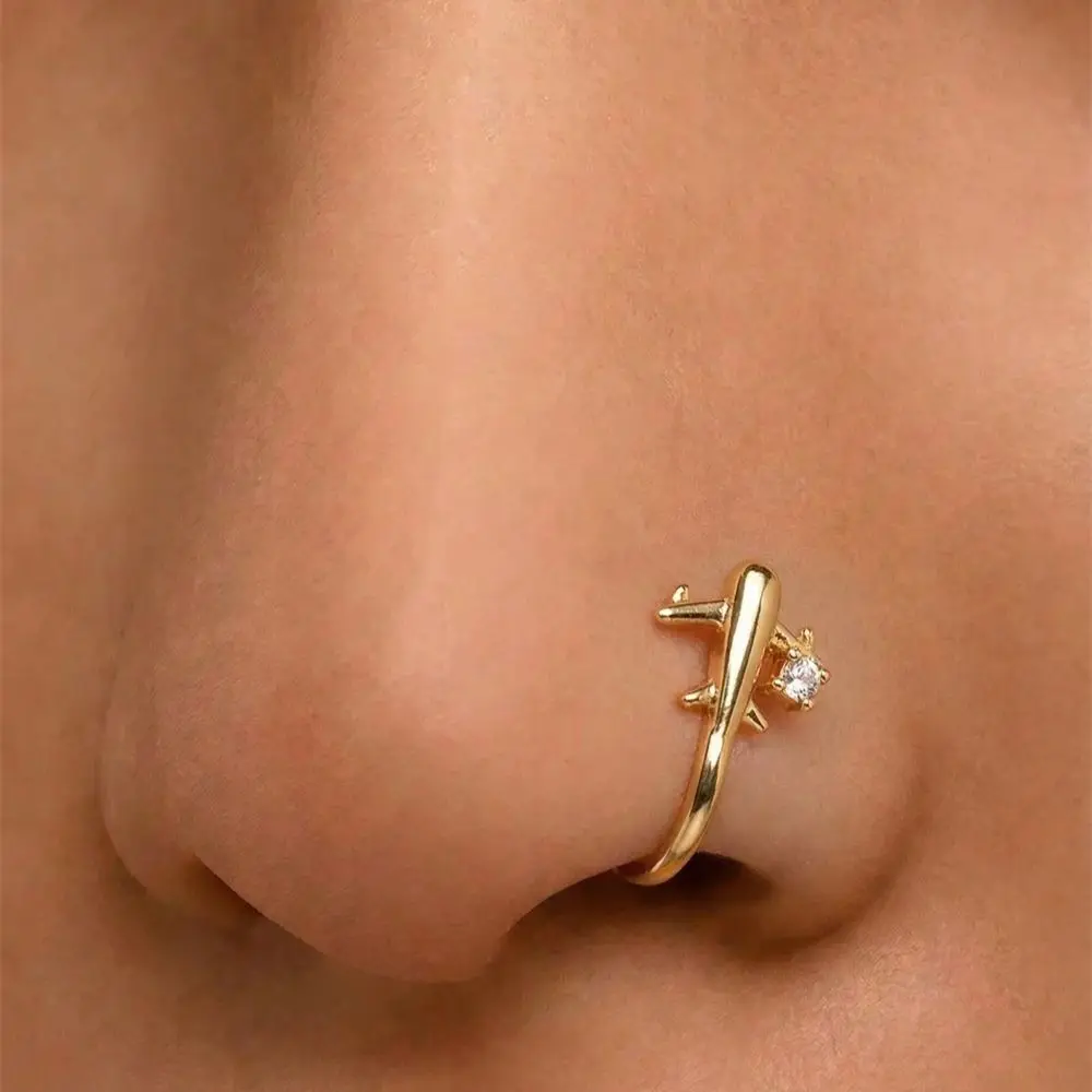 1PC Airplane Design No Piercin - Body Jewelry Hot ulasan dan harga