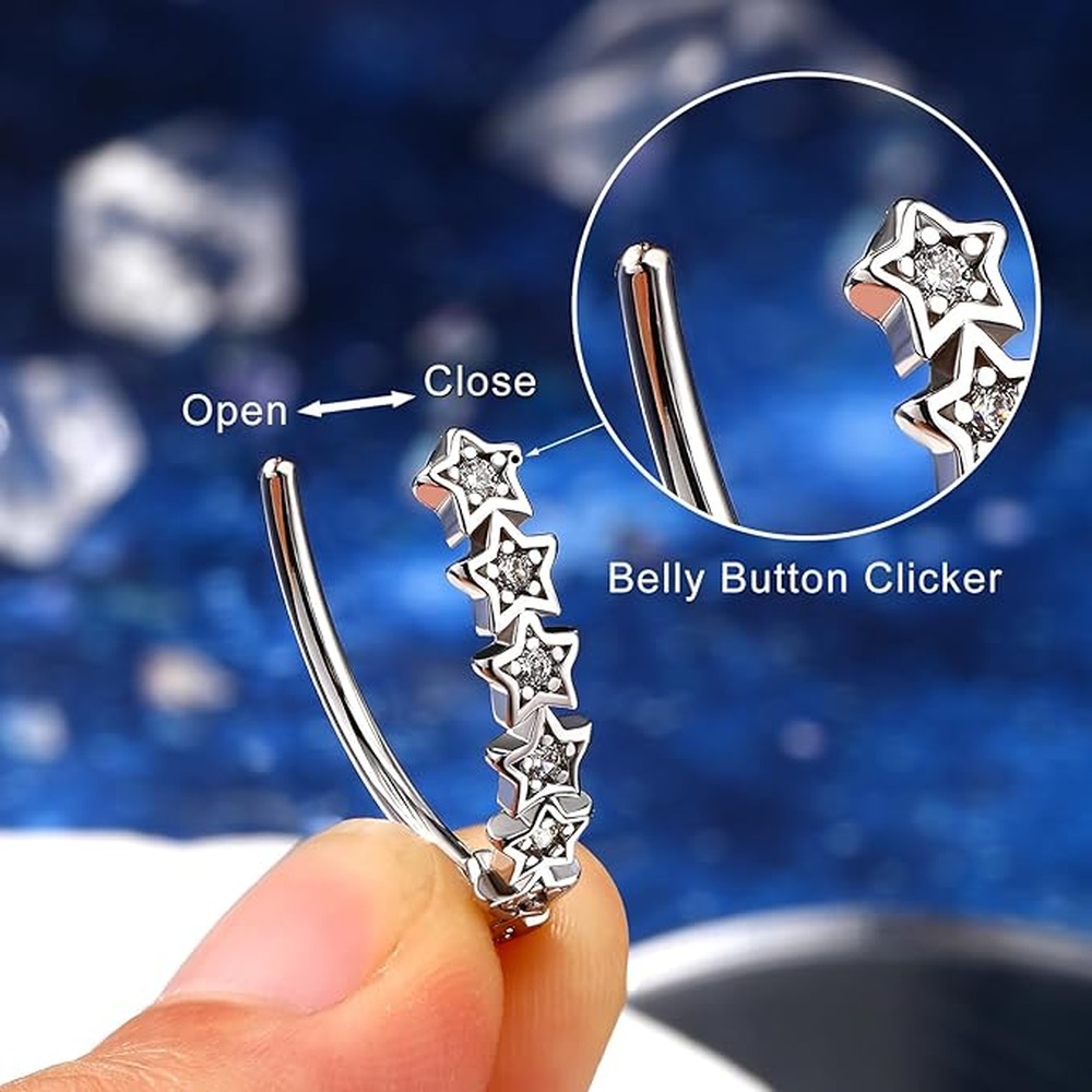 Chic Button Ring Upper Ear Ear - Body Jewelry For Sensitive Skin ulasan dan harga