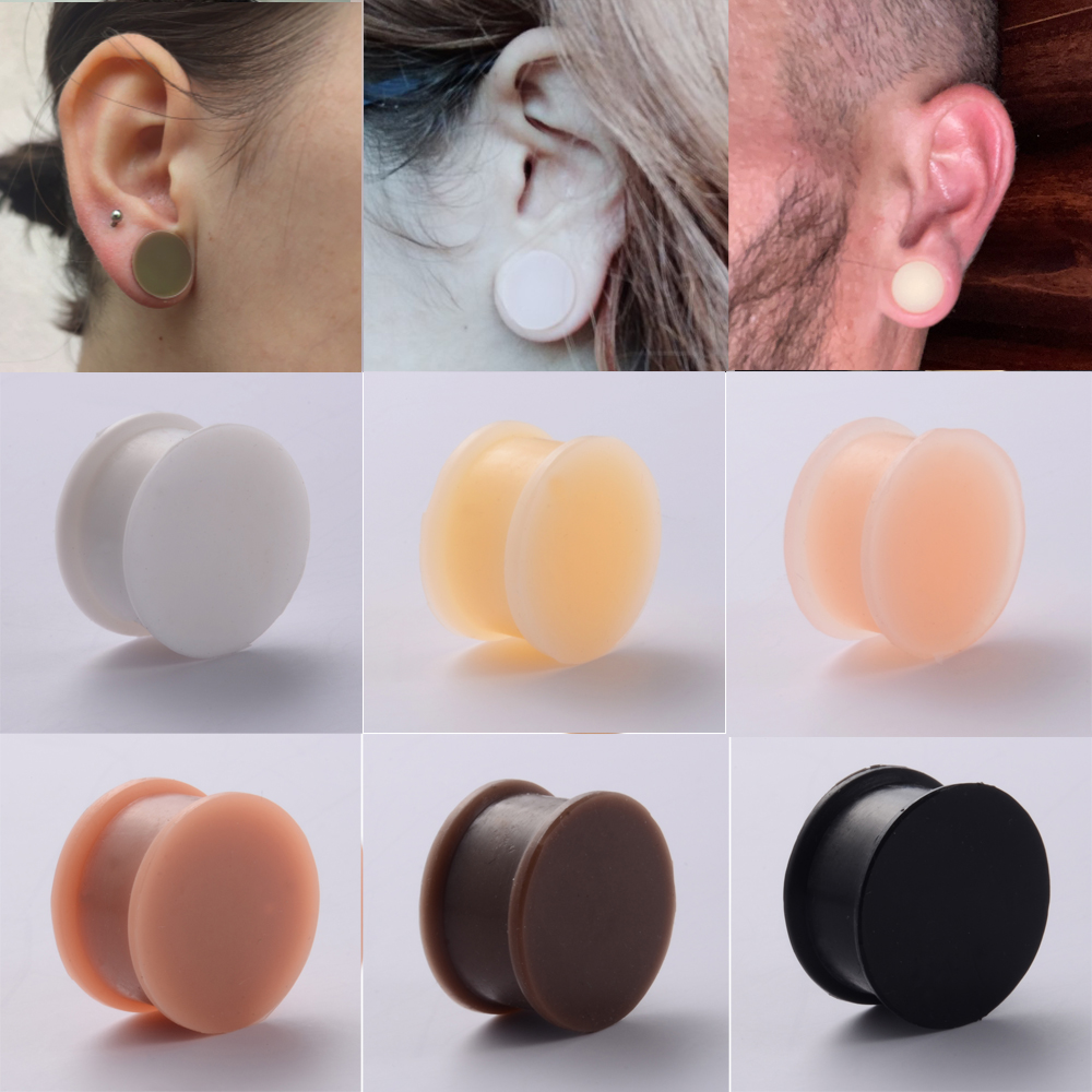 1 Pair Silicone Flexible Thick - Body Jewelry Gauge Sizes ulasan dan harga