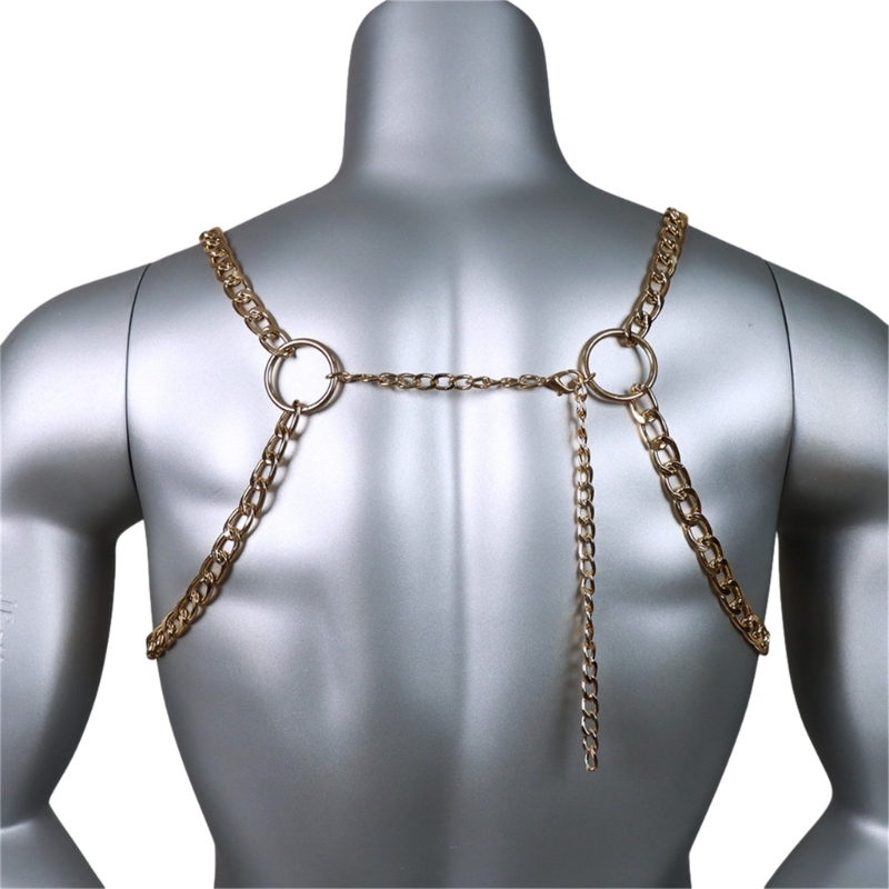 Men's Sexy Metal Body Chest Ch - Body Jewelry Men ulasan dan harga