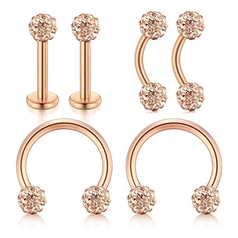 16G Forwards Helix Conch Rook  - Body Jewelry Vertical Labret ulasan dan harga