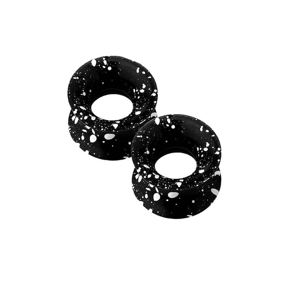 2Pcs Black Silicone Ear Gauges - Body Jewelry Gauge Sizes ulasan dan harga