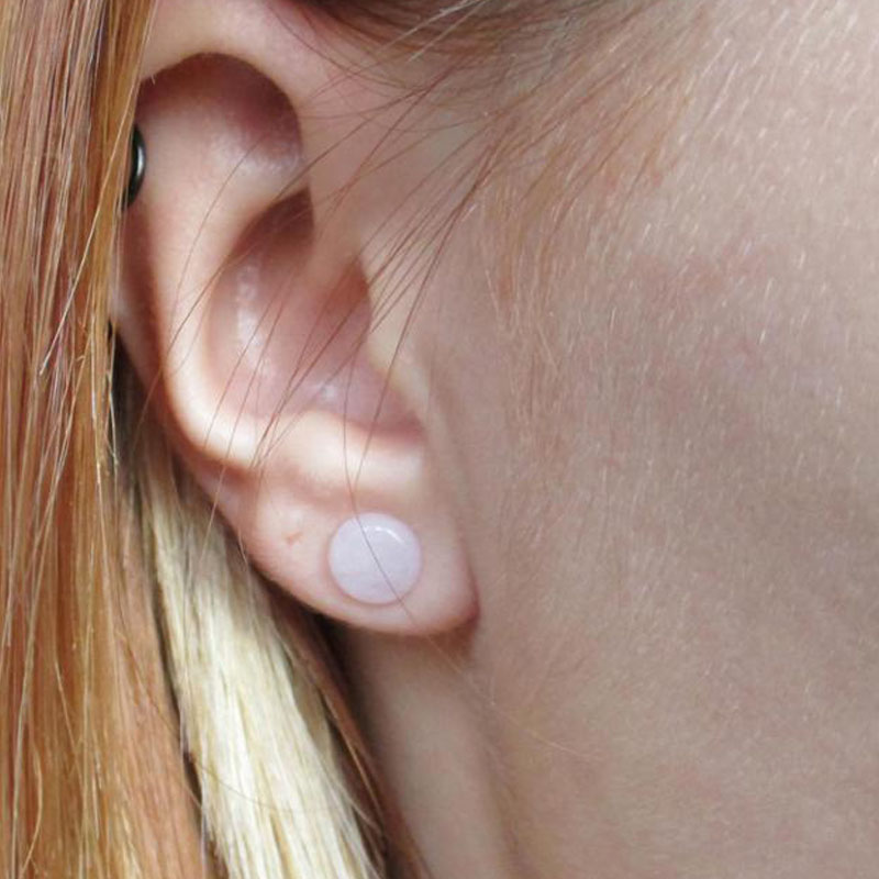 2Pc Pink Quartz Organic Stone  - Body Jewelry Gauge Sizes ulasan dan harga