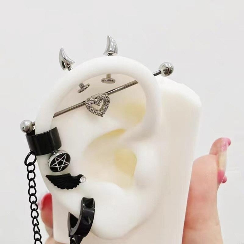 Stylish Devil Spikes Earrings  - Body Jewelry For Sensitive Skin ulasan dan harga