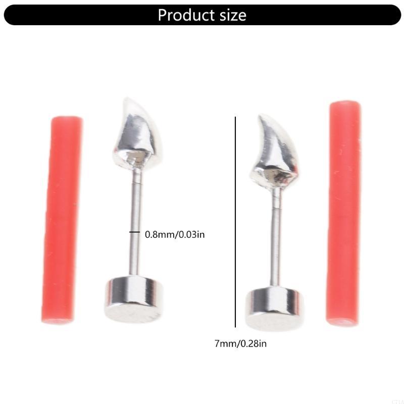 Stylish Devil Spikes Earrings  - Body Jewelry For Sensitive Skin ulasan dan harga