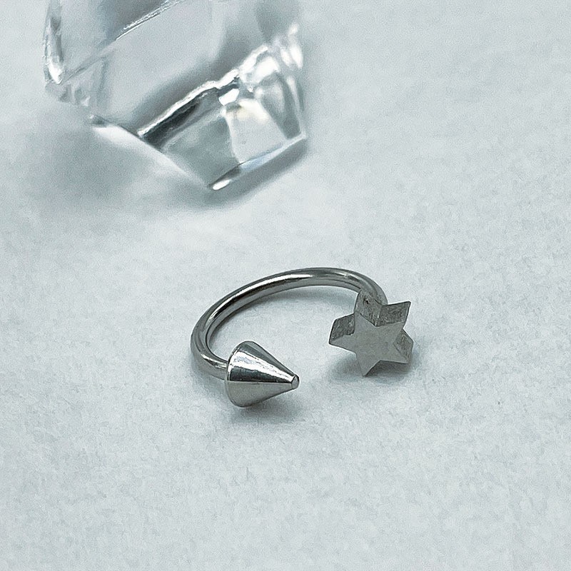 1PC Five-pointed Star Lip Pier - Body Jewelry Vertical Labret ulasan dan harga