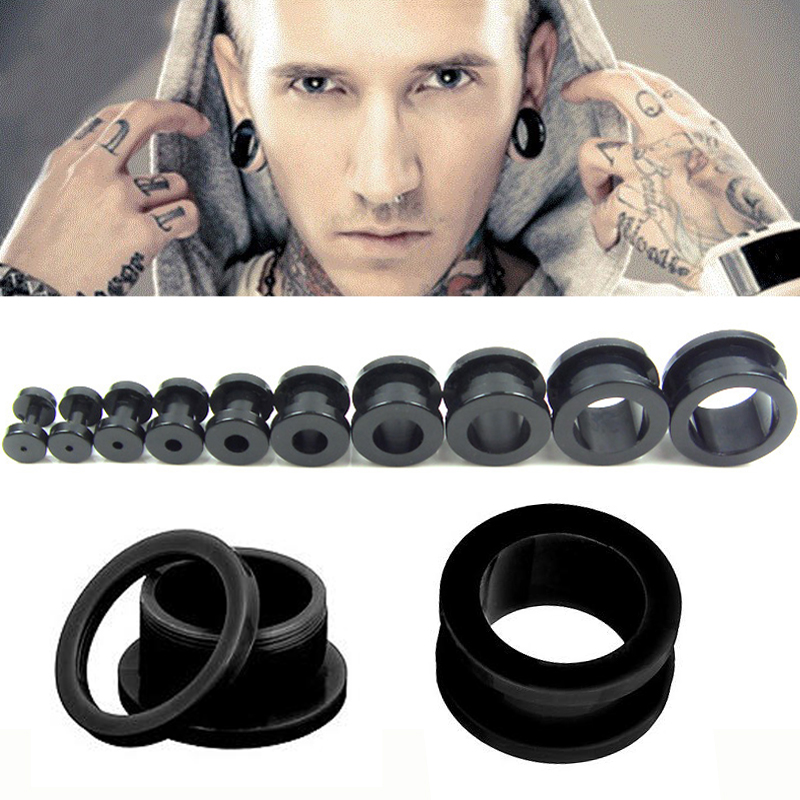 SaYao 2 Pieces Big Size Black  - Body Jewelry Gauge Sizes ulasan dan harga