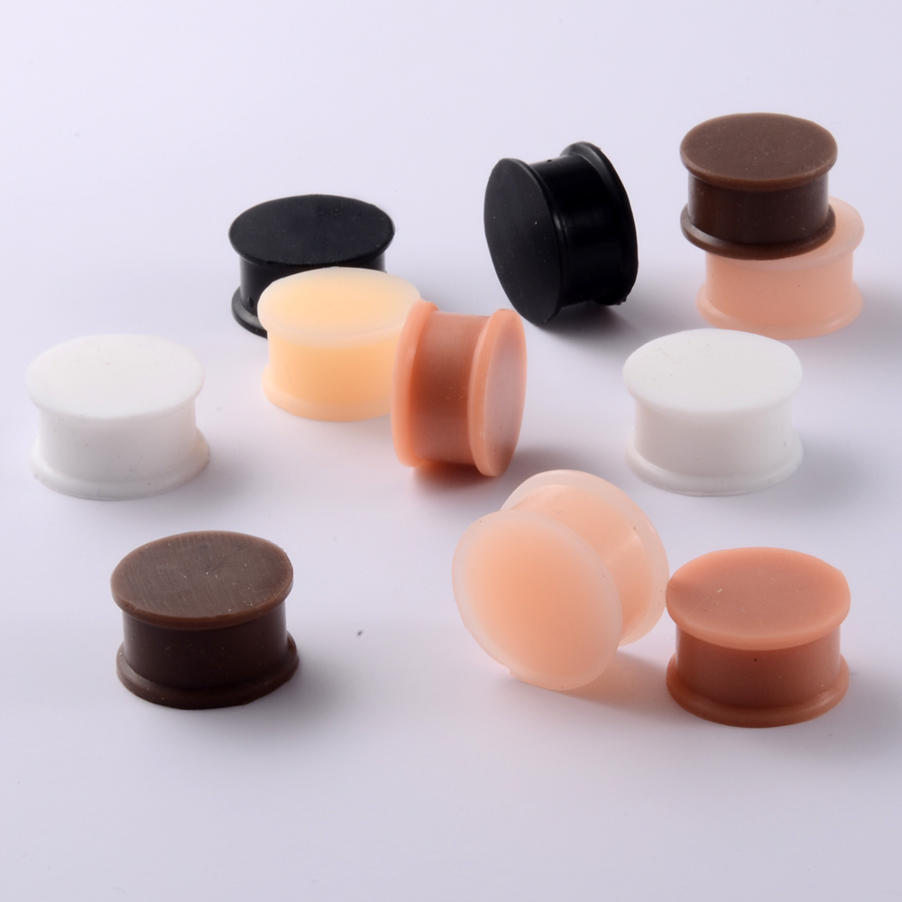 1 Pair Silicone Flexible Thick - Body Jewelry Gauge Sizes ulasan dan harga