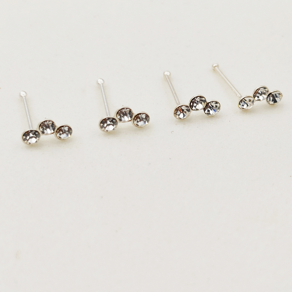 925 Sterling silver crystal no - Body Jewelry Indian ulasan dan harga
