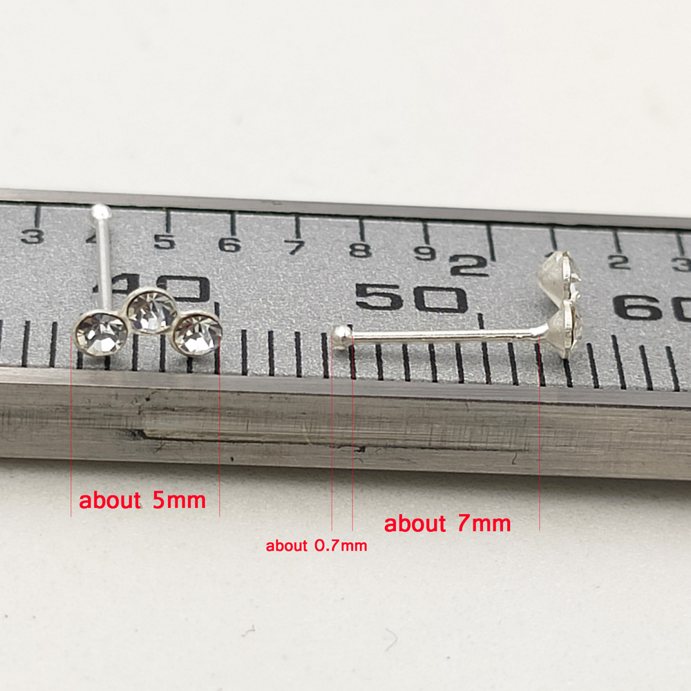 925 Sterling silver crystal no - Body Jewelry Indian ulasan dan harga