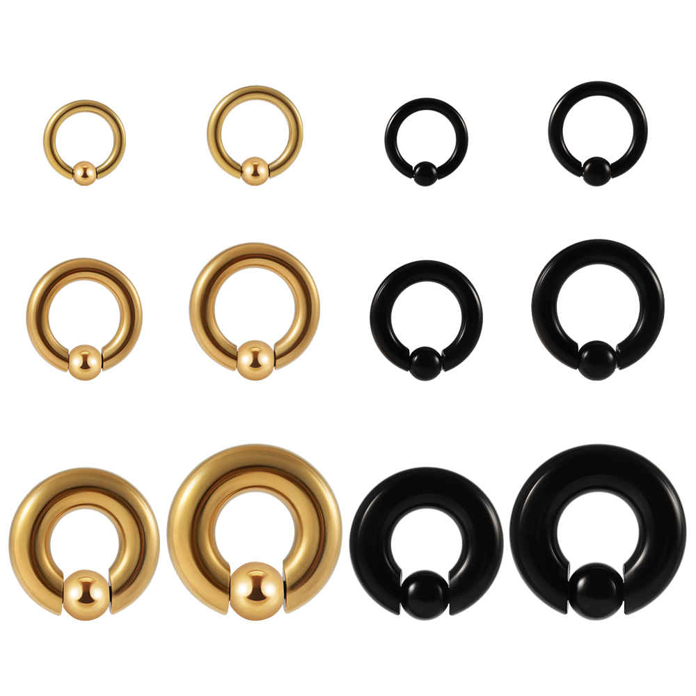 1PC Stainless Steel Large Size - Body Jewelry Gauge Sizes ulasan dan harga